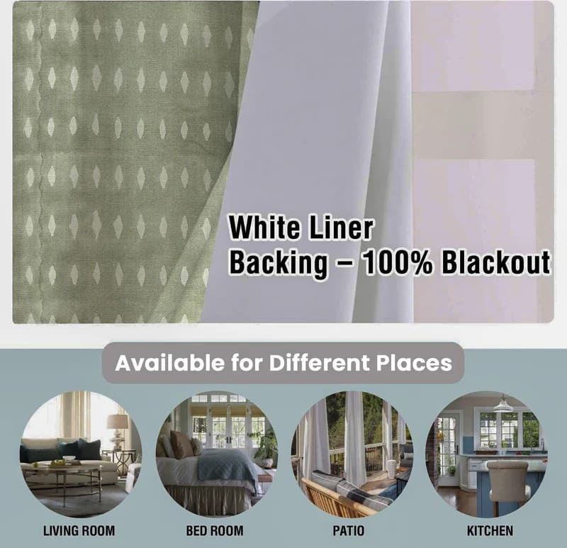 Handmade Floral Blackout Grommet Curtains - Omgi