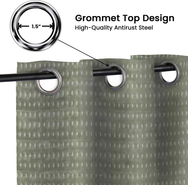 Handmade Floral Blackout Grommet Curtains - Omgi