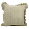 Handmade Pure Linen Frill Pillow Cover - Choco Chips