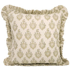 Handmade Duck Canvas Frill Pillow Cover - Neelgagan