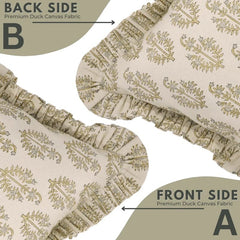 Handmade Duck Canvas Frill Pillow Cover - Neelgagan