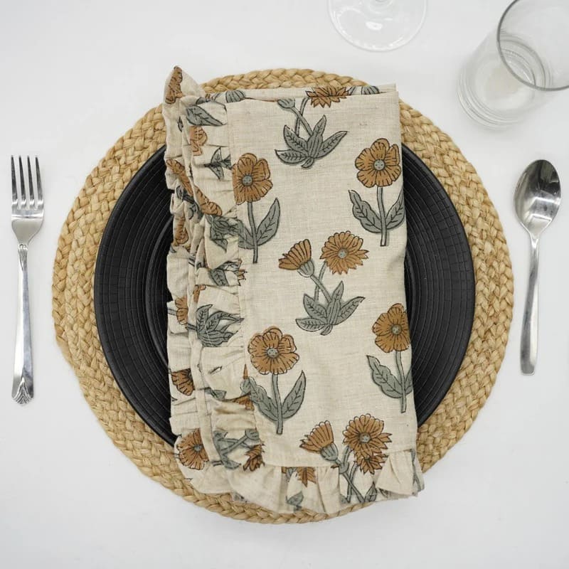 Handcrafted Decorative Frill Table Napkins – Kirti