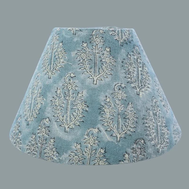 Handblock Neelgagan Linen Adjustable Lampshade