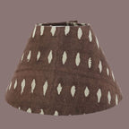 Handmade Brown Floral Linen Lampshades - Omji