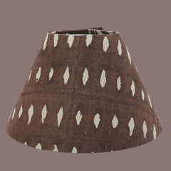 Handmade Brown Floral Linen Lampshades - Omji