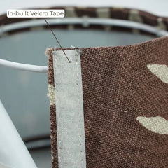 Handmade Brown Floral Linen Lampshades - Omji