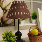 Handmade Brown Floral Linen Lampshades - Omji