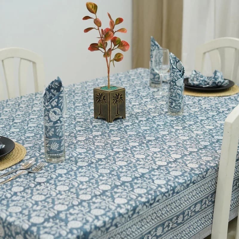 Indian Shilong Floral Dining Table Cover