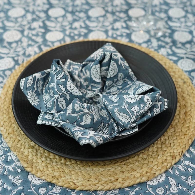 Indian Shilong Floral Dining Table Cover
