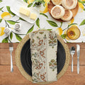 Block Print Linen Frill Napkin Traffic Light