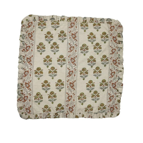 Block Print Linen Frill Napkin Traffic Light