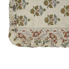 Block Print Linen Frill Napkin Traffic Light