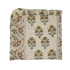 Block Print Linen Frill Napkin Traffic Light