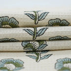 Handmade Green Waffle Mini Towels - Rohini