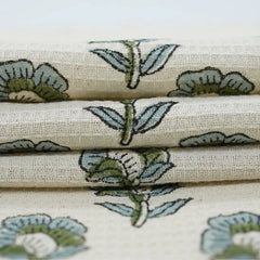 Handmade Green Waffle Mini Towels - Rohini