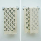 Handmade Green Waffle Mini Towels - Rohini