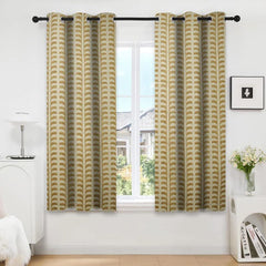 Handmade Garud Linen Ring Top Curtains