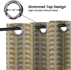 Handmade Garud Linen Ring Top Curtains