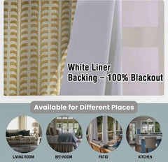 Handmade Garud Linen Ring Top Curtains