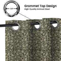 Indian Thick Linen Grommet Curtains - Pishta