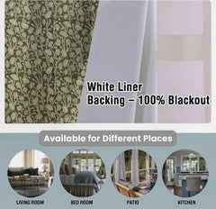Indian Thick Linen Grommet Curtains - Pishta
