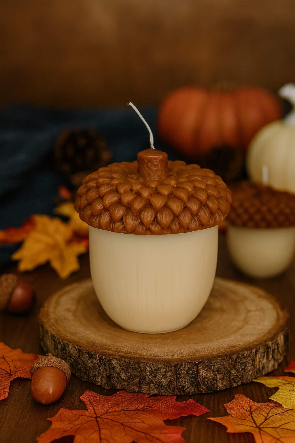 Handmade Acorn Candle – Fall Decor or Seasonal Gift-2