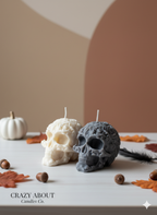 Floral Skull Candle | Gothic Soy Wax-2