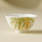 Handmade Ceramic Teacup with Green Leaf Design – 50ml Traditional Chinese Tea Cup-0