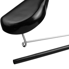 DEILSY Wide Shoulder Black Wooden Suit Hangers with Non-Slip Pants Bar & 360° Swivel Hook - Smooth Finish 30 Hangers
