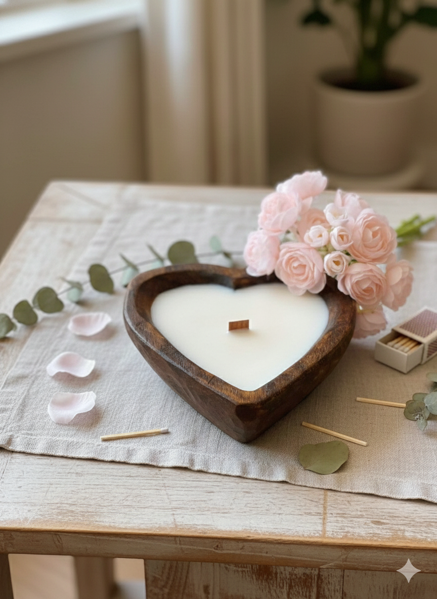 Endless Love Wooden Candle for Romantic Ambiance-0