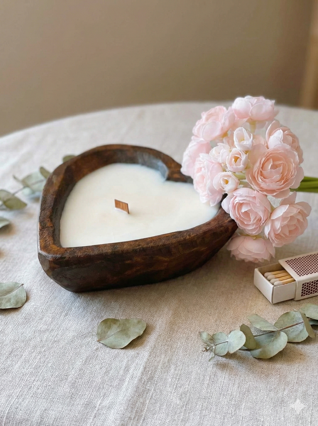 Endless Love Wooden Candle for Romantic Ambiance-1