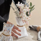 Wrinkled Glass Vase with Twine – Holographic / Frosted / Clear Finish-1
