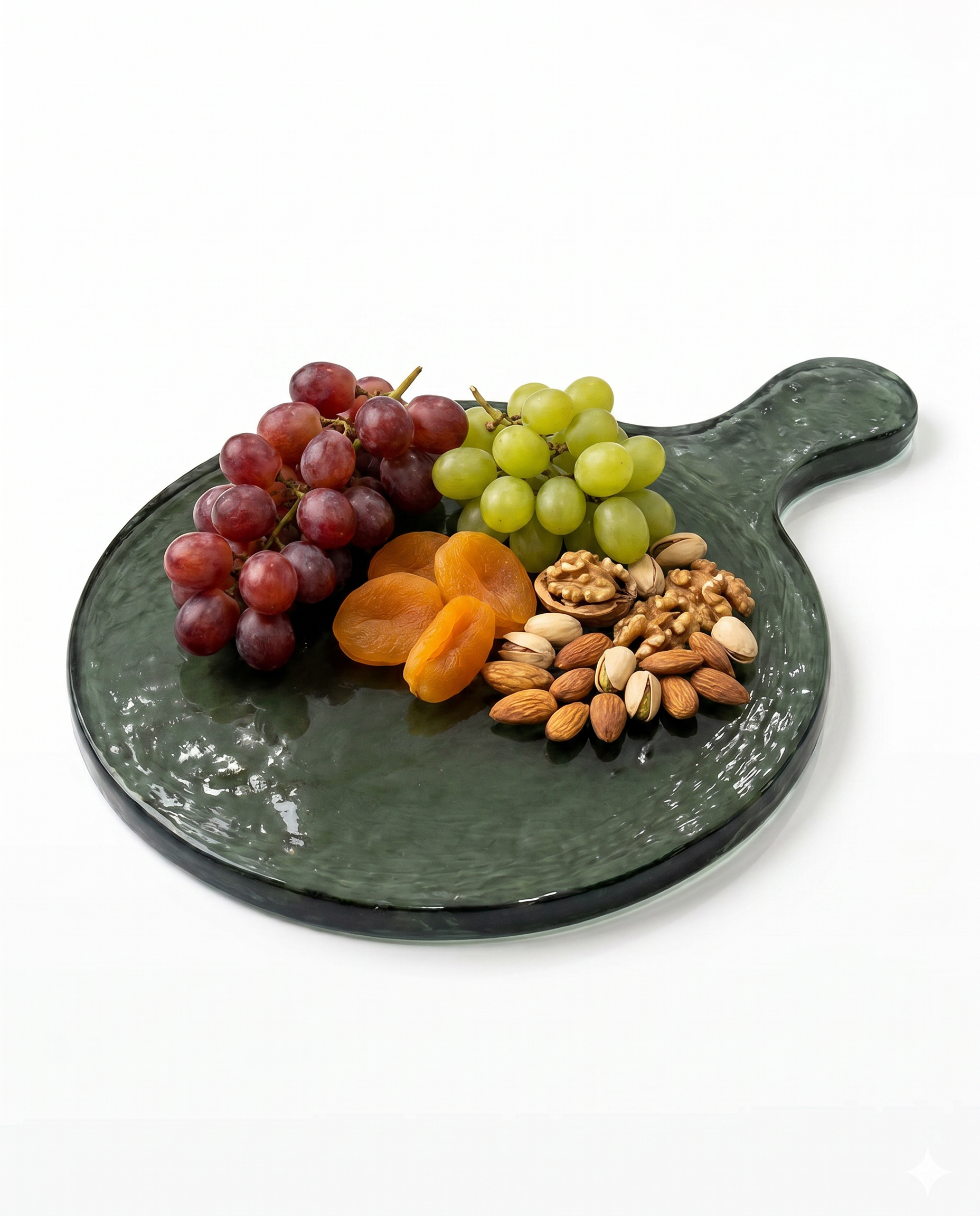 Hammered Glass Round Serving Boards-6