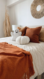 Jumbo Sherpa Cream Pumpkin Pillow-2