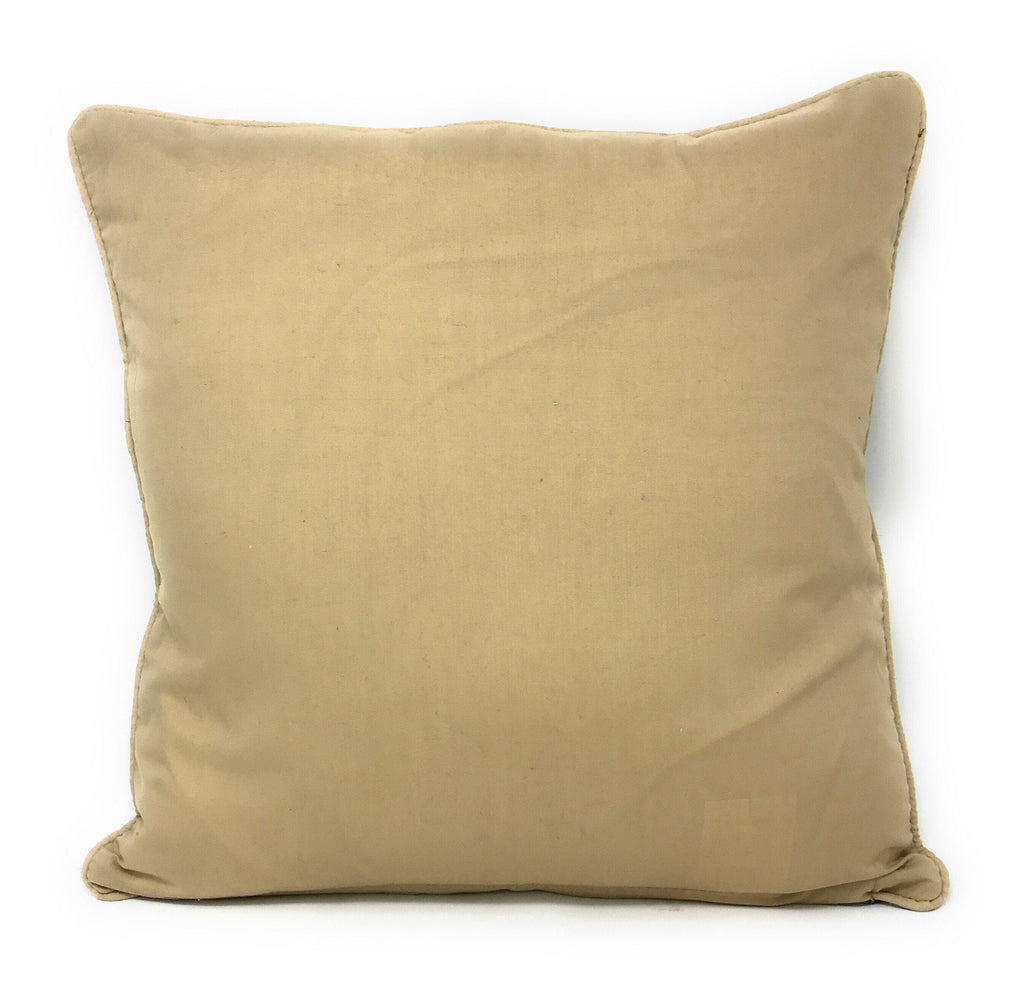 DaDa Bedding Elegant Golden Persian Style Rug Floral Tapestry Throw Pillow Covers 16" x 16"-3