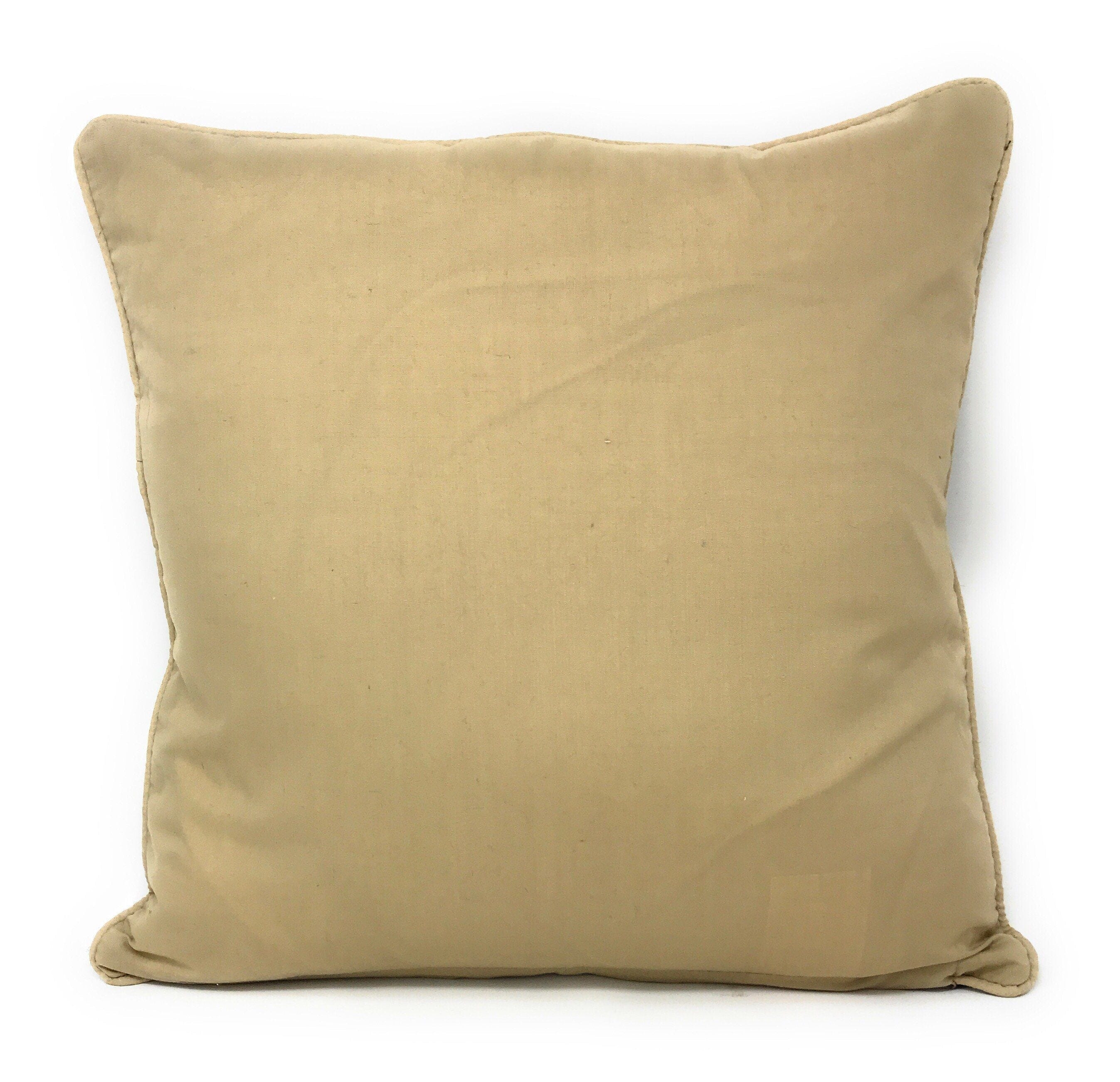DaDa Bedding Elegant Golden Persian Style Rug Floral Tapestry Throw Pillow Covers 16" x 16"-3