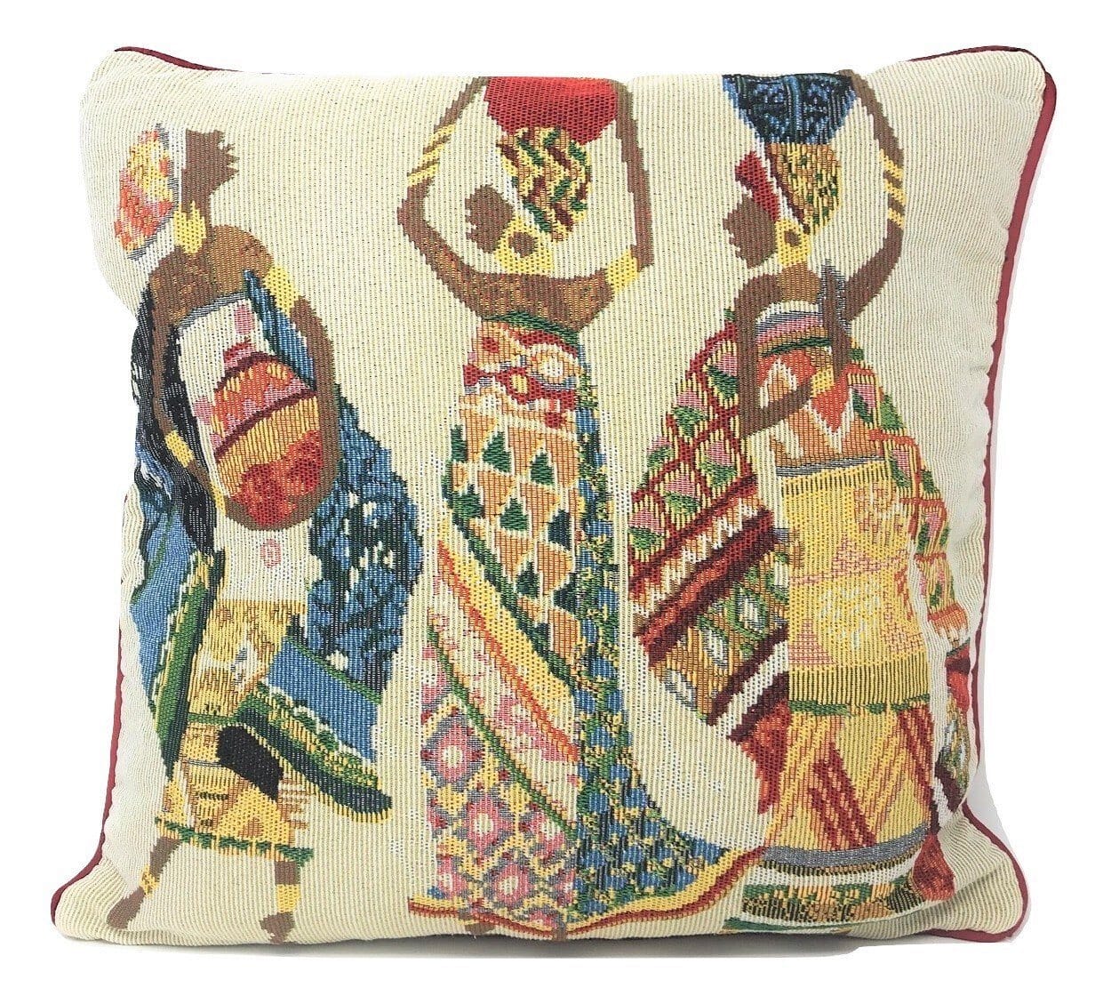DaDa Bedding Dancing Women African Dreams Tapestry Throw Pillow Covers 16" x 16"-2