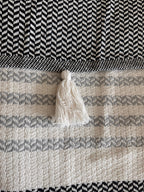 COTTON BLACK POM POM BEDSPREAD-3