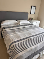 COTTON BLACK POM POM BEDSPREAD-4