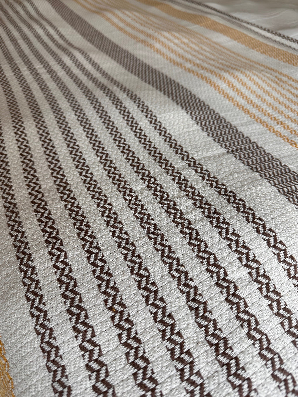 COTTON BROWN POM POM BEDSPREAD-3