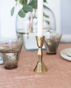 Low Diamond Hand-Forged Iron Candle Stand-2