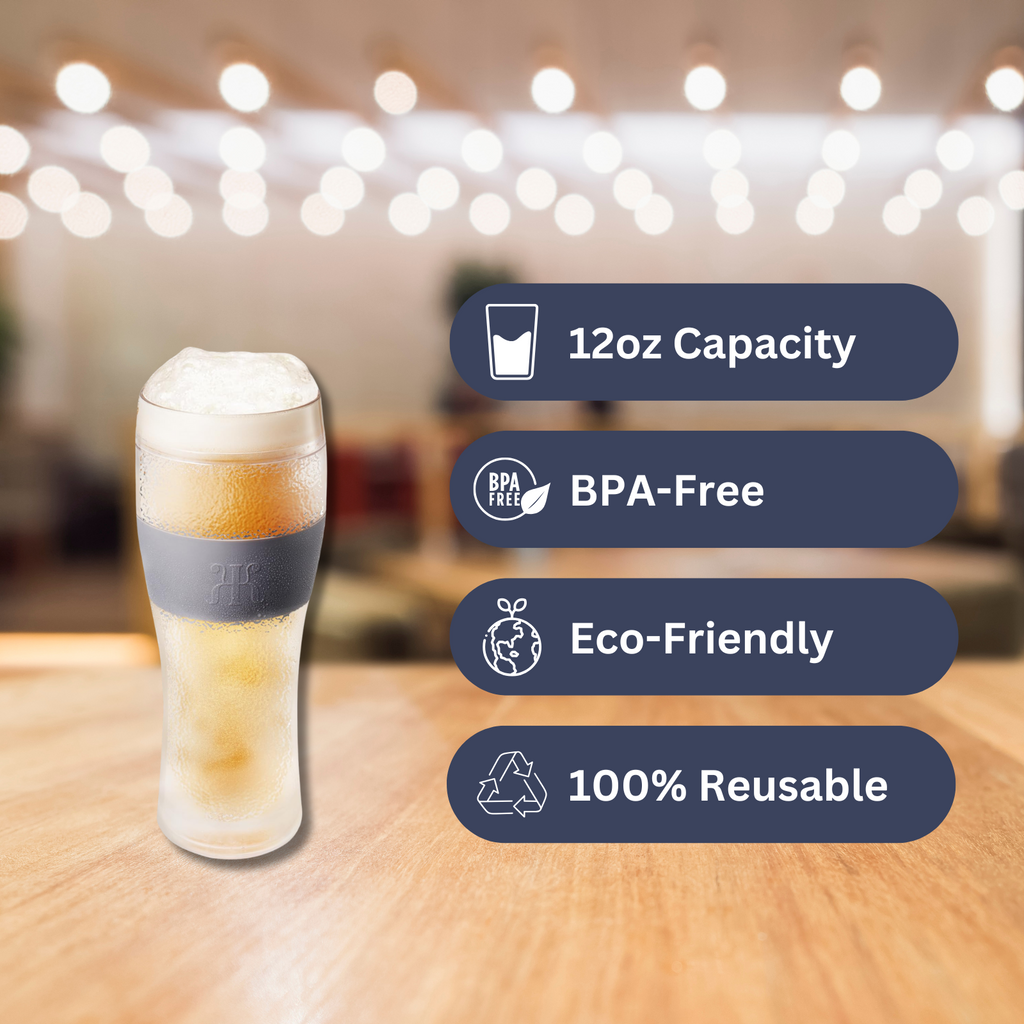 Unbreakable Double Wall Insulated Freezable Beer Glasses-4