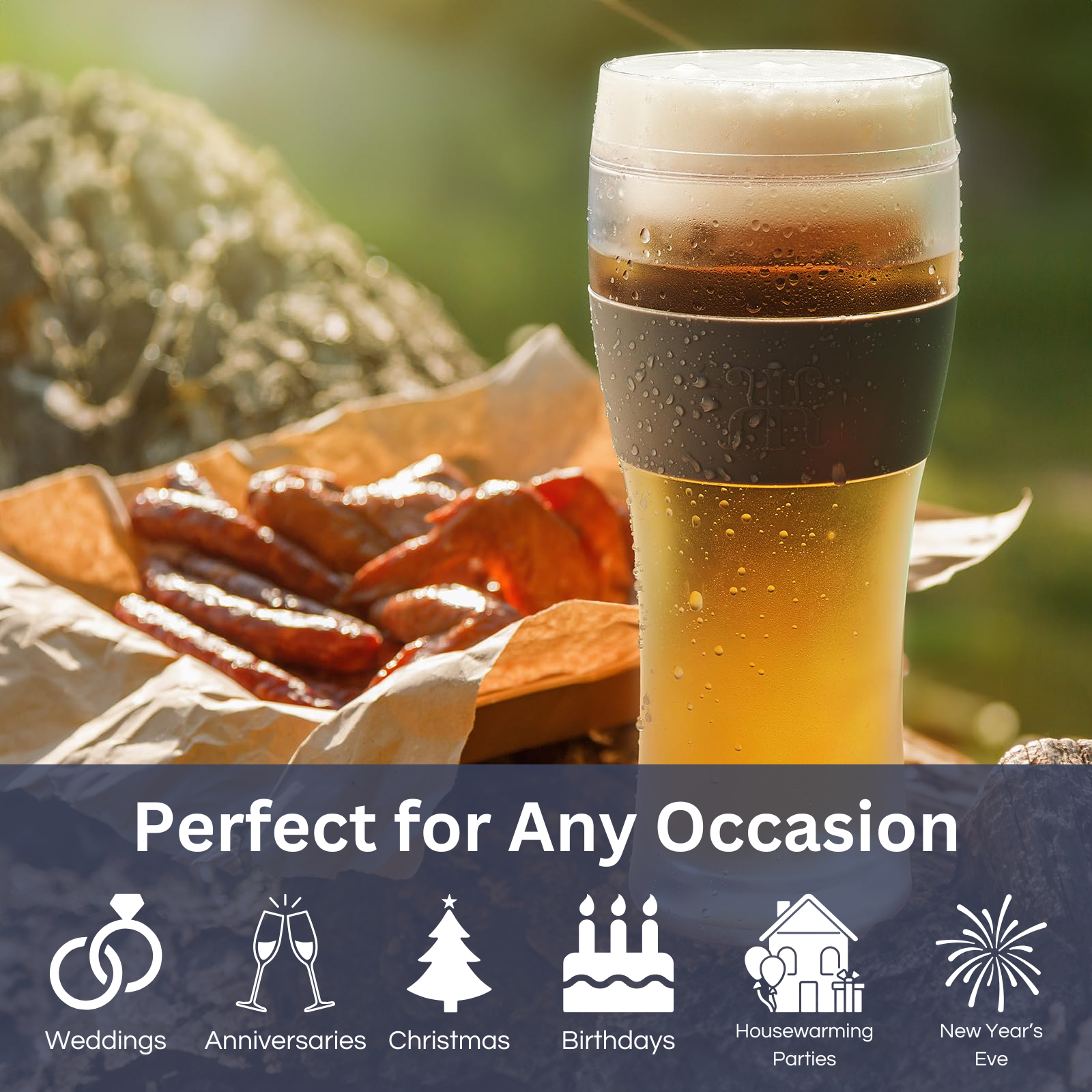 Unbreakable Double Wall Insulated Freezable Beer Glasses-2
