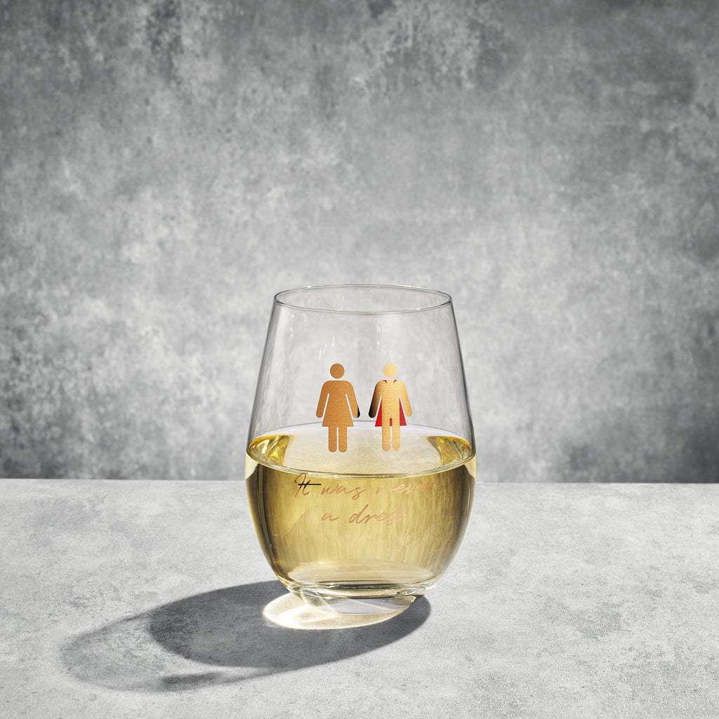 It Was Never a Dress, It Was Always a Cape Wine Glass-1