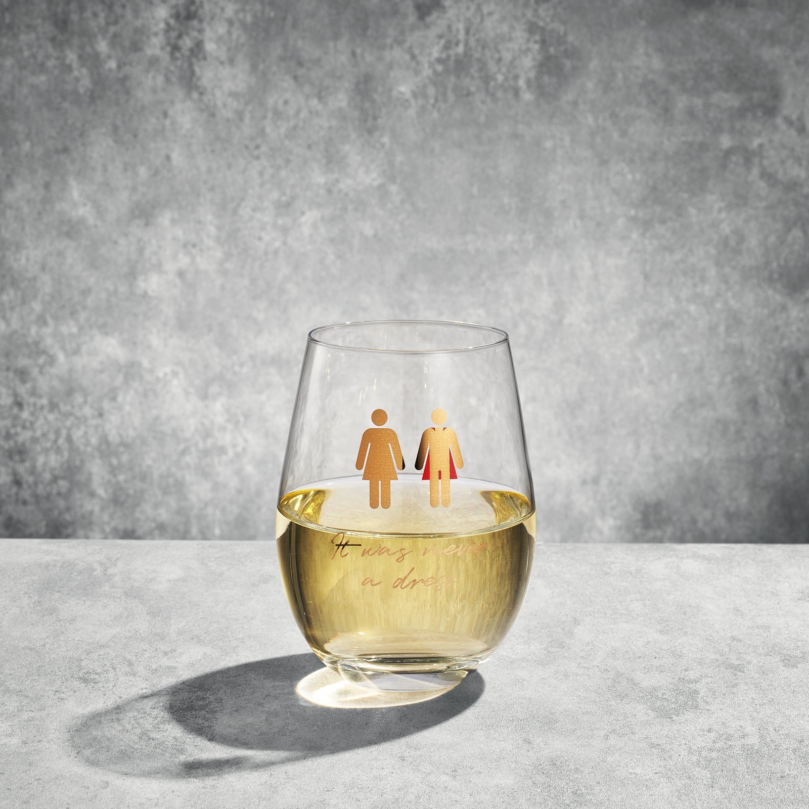 It Was Never a Dress, It Was Always a Cape Wine Glass-1