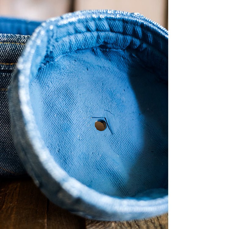 Pants for Plants Blue Jeans Cement Flower Pot (Shipping fees may apply)-4