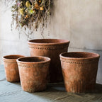 Large Terracotta Red Concrete Planter Pot-4