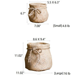 Ribbon Bag Style Concrete Garden Pot (Shipping fees may apply)-5