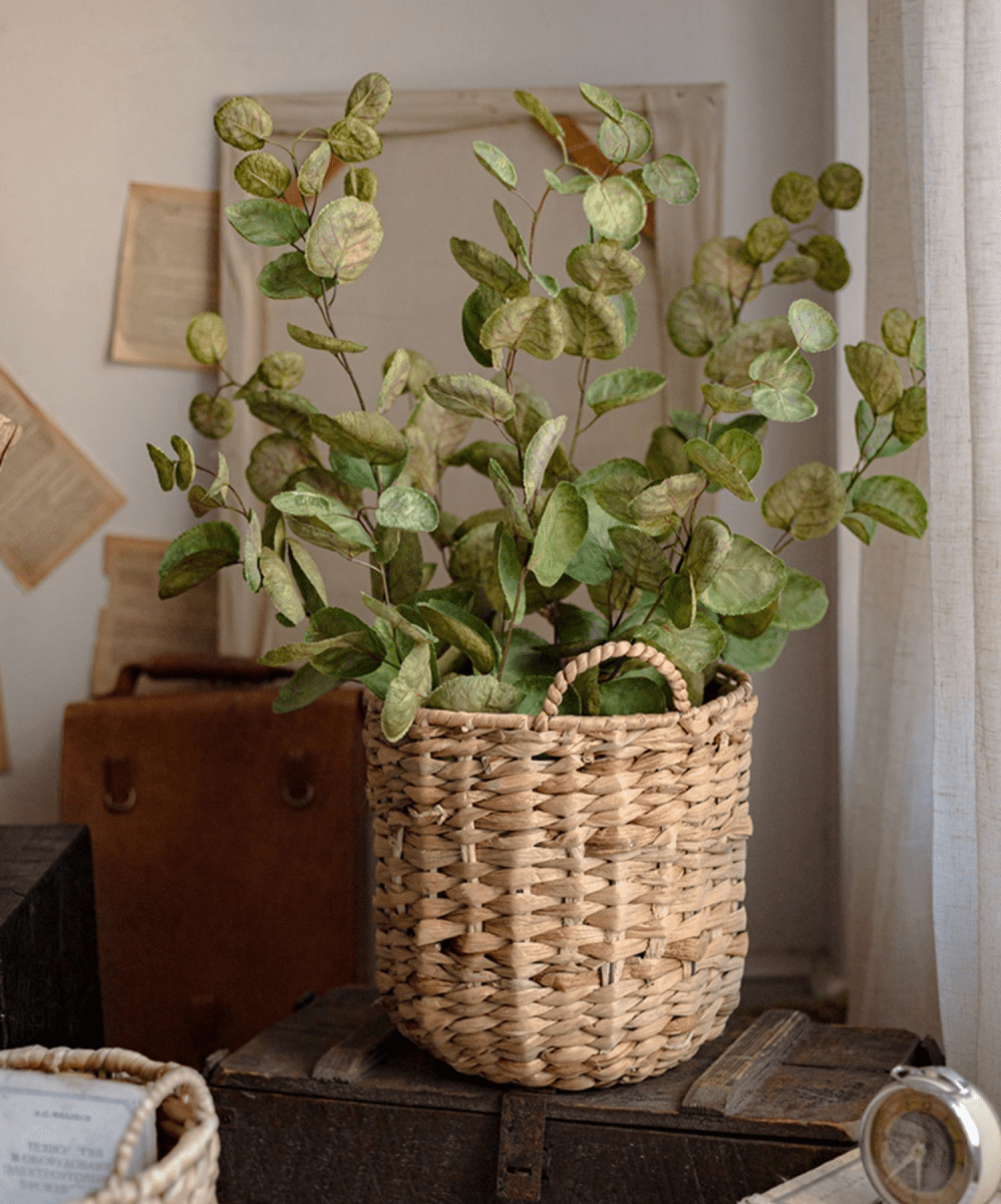 Natural Straw Round Basket with Handles (Shipping fees may apply)-2