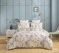 Tache Poplin Cotton Elegant Leaf Vine Cream Beige Duvet Cover (JHW-842)-0